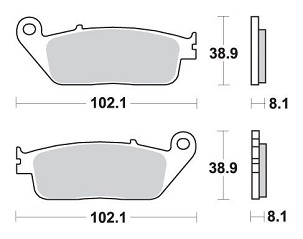 SBS PLOČICE KOČIONE KH142 / KH226 TRACK AND SPORT SINTER BOJA ZLATNA (ZAMIENIA MEŠAVINU RS)
