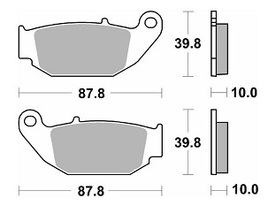 SBS PLOČICE KOČIONE NOVO KH629 OFF-ROAD SINTER BOJA ZLATNA HONDA CRF 250L '13-'20, CRF 250RL RALLY '17-'20, CRF 300L/LR '21,
