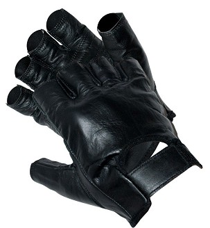 POLEDNIK RASPRODAJA RUKAVICE / RUKAVICE KOŽNE CHOPPER BEZ PRSTIJU BOJA CRNA VEL. XXS