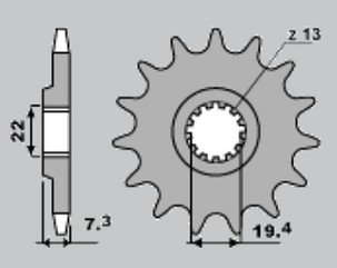 CHT RASPRODAJA LANČANIK PREDNJA 434 15 SUZUKI GZ 250 MARAUDER '00-'10 (JTF434.15)