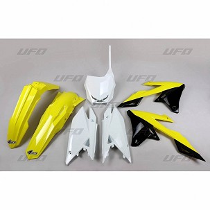 UFO KOMPLET PLASTIKE SUZUKI RMZ 250 '19-'25, RMZ 450 '18-'25 BOJA OEM (ŽUTA/CRNA) (SU418E999)