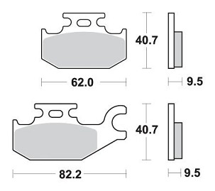 SBS PROMOCIJA PLOČICE KOČIONE KH307 OFF-ROAD SINTER BOJA ZLATNA