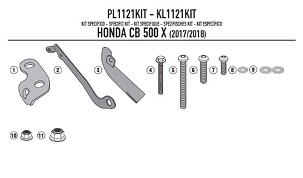 KAPPA ADAPTER ZA MONTAŽU BOČNOG NOSAČA KL1121, KLX1121 HONDA CB 500X U ROCZNIKACH (17-18)