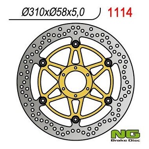 NG DISK KOČIONI PREDNJI HONDA CBR 1100 XX '97-'98 (310X58X5) (6X6,5MM)