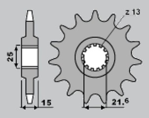 JR RASPRODAJA LANČANIK PREDNJA 2082 15 ZX 6R '95-'97, TRIUMPH