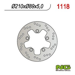 NG DISK KOČIONI ZADNJI SUZUKI AN 400 '05-'23 AN 250 BURGMAN '07-'08 (210X89X5) (5X10,5MM)