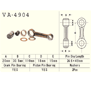VESRAH KLIPNJAČA KAWASAKI JS 550 (550 SX) '91-'96 (C1,C2,C3,C4,C5) (VODENI SKUTER) ZA NARUDŽBINE (MADE IN JAPAN)