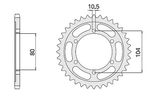 CHT RASPRODAJA LANČANIK ZADNJA 488 40 KAWASAKI ZX 10R (MOD. 530)