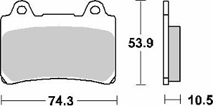 SBS PROMOCIJA PLOČICE KOČIONE KH123 STREET STANDART CERAMIC BOJA CRNA ZA: YAMAHA XVZ 1300,1600,1700