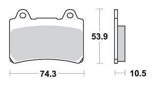 SBS PLOČICE KOČIONE KH123 STREET PERFORMANCE (EXCEL) SINTER BOJA ZLATNA