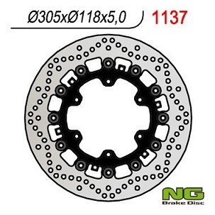 NG DISK KOČIONI PREDNJI BMW K1100LT/RS '89-00, R1100GS/R '93-94, R1100R/RT/RS '92-01 (305x118x5MM) (6X9,0MM) PLUTAJUĆI