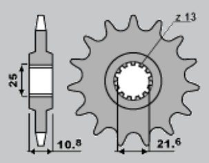JR RASPRODAJA LANČANIK PREDNJA 2086 17 YAMAHA TDM 850 '96-'98 (JTF1586.17)