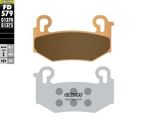 GALFER KOČIONE PLOČICE KH779 SINTEROVANE (ZLATNE) SPORT BMW R 1300GS '23-'25, R 1300GS TRIPLE BLACK '23-'25; R 1300GS TROPHY '23-'25