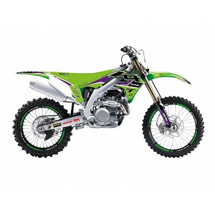 BLACKBIRD KOMPLET NALEPNICA (FOLIJA) KAWASAKI KX 250F '21-'23, KX 450F '19-'24 DREAM 5 BOJA ZELENA CRNA