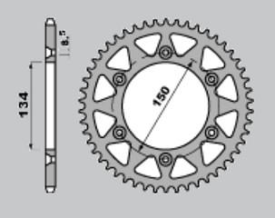 JR RASPRODAJA LANČANIK ZADNJA 489 42 KAWASAKI KX 125/250/500 '84-'08, KDX 200 '84-'06, KDX 220 '97-'05, KDX 250 '91-'96, KLX 250 '93-'20, KXF 250 '04-'22, KLX 300 '97-'10, KXF '06-'22 (JTR460.42)