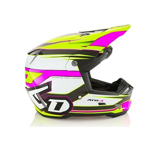 6D HELMETS KACIGA CROSS/ENDURO MODEL ATR-3 HYPER GLOSS NEON PINK/YELLOW BOJA BELA/ŽUTA/ROZE/CRNA VELIČINA XS ( 53 - 54 CM )