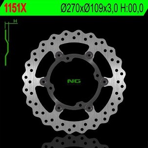 NG DISK KOČIONI PREDNJI KAWASAKI KXF 250/450, PLUTAJUĆI 270MM (270X109X3,0) 4 OTWORY O PREČN. 9,5MM WAVE