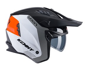 KENNY RACING KACIGA OTVOREN JET MODEL MILES GRAPHIC BLACK/ORANGE BOJA BELA/CRNA/SIVA/NARANDŽASTA VELIČINA L ( 59 - 60 CM )