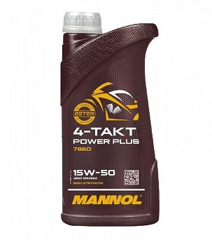 MANNOL ULJE MOTOCIKLISTIČKI MOTORNO 4-TAKT POWER PLUS 15W-50 1L (7860)