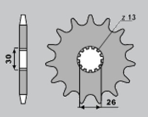 CHT RASPRODAJA LANČANIK PREDNJA 2090 18 TRIUMPH DAYTONA 955/SPRINT ST/SPRINT GT, SPEED TRIPLE/TIGER 1050 '05-'21, DAYTONA 1200 '91-'96, TROPHY 1200 '91-'03, TIGER 955 '01-'08 (JTF1180.18)
