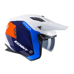 KENNY RACING KACIGA OTVOREN JET MODEL MILES GRAPHIC WHITE/ORANGE/BLUE BOJA BELA/PLAVA/NARANDŽASTA VELIČINA M ( 57 - 58 CM )