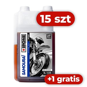 IPONE SAMOURAI 2T ULJE ZA MIESZANKI 100% SINTETIKA 1L TRUSKAWKA- ZAMENJUJE 800090 (AKC) KARTON 15 KOMAD+1 KOMAD GRATIS