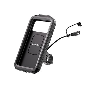 BIKETEC PRO FUTROLA VODOOTPORNE SA DRŽAČEM NA TELEFON DUAL SA PUNJAČEM INDUKCIONIM I USB-C MONTIRANE NA VOLAN ILI RETROVIZOR (EL)