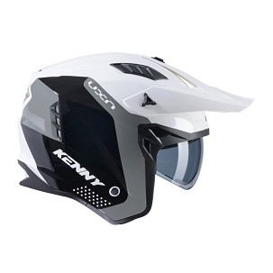 KENNY RACING KACIGA OTVOREN JET MODEL MILES GRAPHIC WHITE/GREY BOJA BELA/SIVA/CRNA VELIČINA S ( 55 - 56 CM )