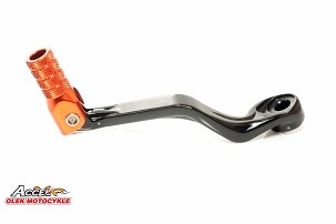 ACCEL POLUGA PROMENE MENJAČA KTM SX65 '09-'24, GAS GAS MC 65 '21-'24 HUSQVARNA TC 65 '17-'24 ALUMINIJUMSKA BOJA CRNA, ZAVRŠETAK NARANDŽASTA (46234031044)(LCA4375)