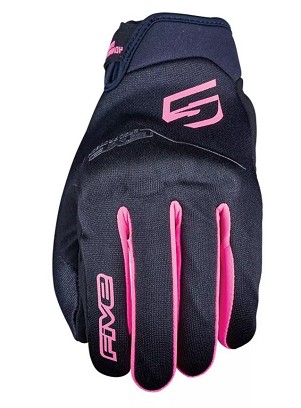 FIVE GLOVES RUKAVICE TEKSTILNE GLOBE EVO WOMAN ŽENSKE BOJA CRNA/ROZE FLUO VELIČINA 11 (XL)