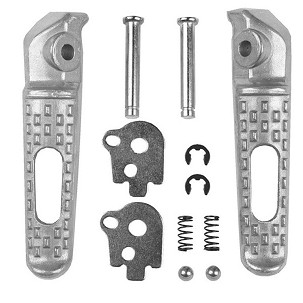 BIKETEC PARTS SET PAPUČICA (PAPUČICE) PUTNIKA KOMPLETAN SA NOSAČIMI HONDA CBR 600RR / CBR 1000RR '03-14 BOJA SREBRNA