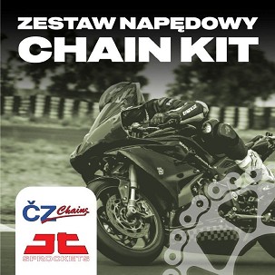 CZ KOMPLET POGONA YAMAHA YZF-R1 '04-'05 (17/45/530DZX-116SL) (LANČANICI JT, PREDNJI SA GUMOM, LANAC CZ DZX, SPOJNICA)