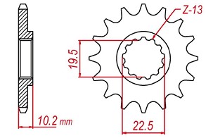 GROSSKOPF RASPRODAJA LANČANIK PREDNJA 435 15 SUZUKI RM 250 '87-'12 (+2), DR 250 '90-'93 (+2), DR 350 '90-'99, DR-Z 400 '00-'20 (JTF432.15)
