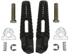 BIKETEC PARTS SET PAPUČICA (PAPUČICE) PUTNIKA KOMPLETAN SA NOSAČIMI SUZUKI GSXR 600/750 '06-14, GSXR 1000 '05-14, B-KING '08-13 BOJA CRNA