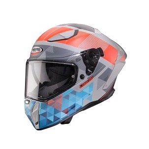 CABERG INTEGRALNA KACIGA SA VIZIROM MODEL DRIFT EVO II PRISM BOJA SIVA/CRVENA FLUO/PLAVA MAT VELIČINA S