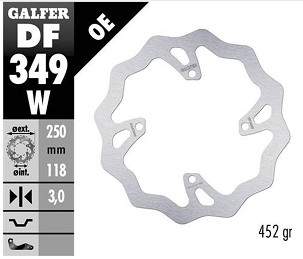 GALFER DISK KOČIONI PREDNJI SUZUKI RM 250Z/450Z '06-'18 RMX 450SA '10-'17 WAVE (250X118X3MM)