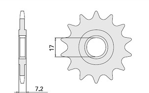 CHT RASPRODAJA LANČANIK PREDNJA 600 13 APRILIA 50 (4020-13)