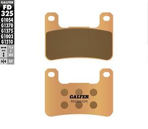 GALFER PLOČICE KOČIONE KH379 SINTER METAL (ZLATNE) STREET, PREDNJI KAWASAKI/SUZUKI