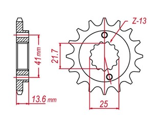 GROSSKOPF RASPRODAJA LANČANIK PREDNJA 2099 15 HONDA XR 650 R '00-'07 (+1), KAWASAKI ZX-6R '98-'05, ZX-6RR '03-'05 (JTF1307.15) LANAC520