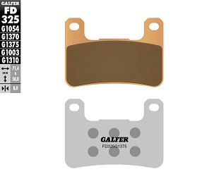 GALFER PLOČICE KOČIONE KH379 SINTER METAL (ZLATNE) SPORT, PREDNJI KAWASAKI/SUZUKI