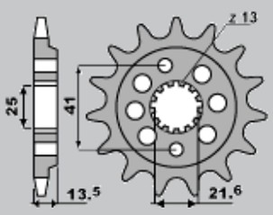 CHT RASPRODAJA LANČANIK PREDNJA 2099 15 (A4254043150) (JTF1307.15) HONDA XR 650 '00-'07
