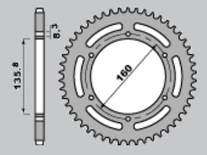 CHT RASPRODAJA LANČANIK ZADNJA 3552 43 APRILIA PEGASO 600 (5-436)