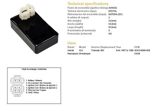DZE MODUL PALJENJA CDI HONDA XL 600V TRANSALP '87-'88 (30410-MM9-008)