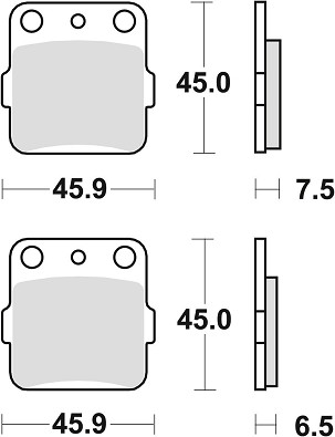 TRW ZF PLOČICE KOČIONE KH84/2 ORGANIC HONDA CR 80 / 85 86-07, KAWASAKI KX 80 / 85 88-18, YAMAHA YFM 350 92-10, YFM 600 / 660 98-05, PREDNJI / ZADNJI