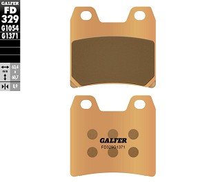 GALFER PLOČICE KOČIONE KH348 SINTER METAL (ZLATNE) STREET YAMAHA ZADNJI