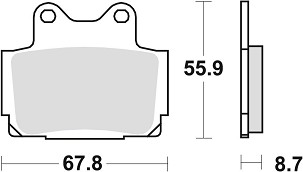 TRW ZF PLOČICE KOČIONE KH104 ORGANIC YAMAHA TZR 125 88-92, FZS 600 98-03, SRX 600 86-95, XJ 600 / DIVERSION 92-03, PREDNJI / ZADNJI