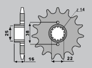 PBR PROMOCIJA LANČANIK PREDNJA 490 15 18NC (LANAC 520) (MADE IN ITALY)