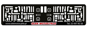 BIKETEC OKVIR ZA REGISTARSKU TABLICU SAMOCHOD BOJA CRNA SA LOGO OLEK MOTOCIKLE
