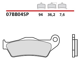 BREMBO 2026/05 KOČIONE PLOČICE KH181 SINTER SP (SINTEROVANI METAL) ZADNJA (ECE R90)