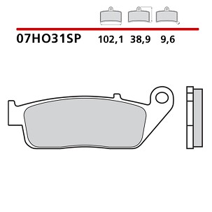 BREMBO 2026/05 KOČIONE PLOČICE KH196 SINTER SP (SINTEROVANI METAL) ZADNJA (ECE R90)